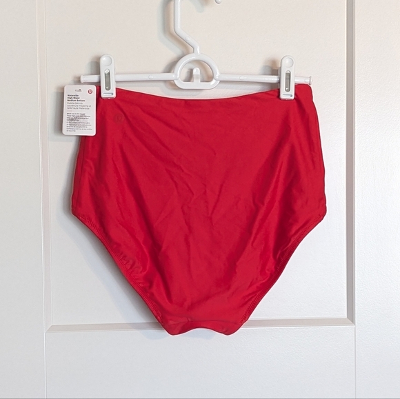Lululemon Waterside High-waisted Medium Coverage Swim Bottom - NWT True Red sz 6 - Picture 3 of 7